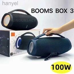 Portable Speakers Portable Waterproof 100W High Power Bluetooth Speaker RGB Colourful Light Wireless Subwoofer 360 Stereo Surround TWS Boom Box 24318