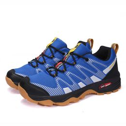 HBP Non-Brand Outdoor Large Size Hiking Shoes Mens Non-slip Wear-resistant Casual Hiking Cross-country Riding Sneakers Low Top Flat Shoe