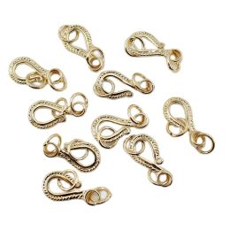 &equipments APDGG 10 Pcs Labster Copper Question mark Yellow Gold Plated Clasps For Pearl Bracelets Necklaces Making DIY Craft Accessories