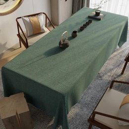 Table Cloth Chinese Classical Cotton Linen Tablecloth Fabric Waterproof Tea Solid Color Tablecl DSB3818