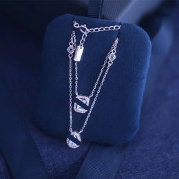 Designer messikas Series Pendant Necklaces for Women S925 Silver 18K Rose Gold Geometric diamond sliding Three Diamond popular Jewellery luxury necklace gift
