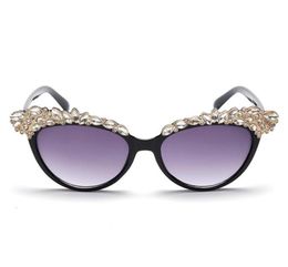 Luxury Rhinestone Cat Eye Sunglasses Women Brand Designer Ladies Reflective Sun Glasses Gafas De Sol 2020 Oculos Feminino2171073