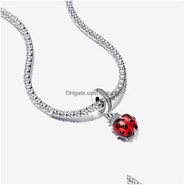 Silver Red Ladybird Dangle Charm For Fit Charms Beads Bracelets Jewellery 792571C01 Jewel Drop Delivery Loose Dhnap