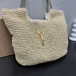 Raffia Tote Bag Luxury straw weave Handbag Shopping Bag Designer Bag High quality Shopping Bag RIVE Fashion Outdoor Travel Large Capacity Handbag Best summer Gift