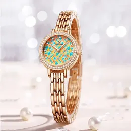 Wristwatches INS Niche Mori Style Starry Women's Watch Simple Temperament Small Green Waterproof