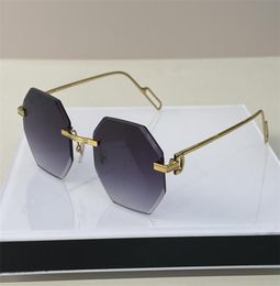 Luxury Design Sunglasses For Men Rimless Unisex Fashion Leopard Sunglass Metal driving glasses Designer Hexagon UV400 Frameless Di2260265