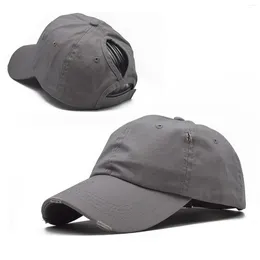 Ball Caps Cotton Baseball Cap With Holes D Brim Duck Spring Summer Women's Outdoor Sports Sun