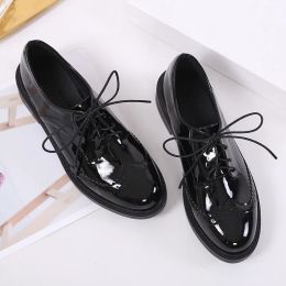 Boots Autumn Spring Women Oxford Shoes Comfort Lady Brogue Derby Polish Designer Lowheeled Casual Shoes British Style Women Shoes