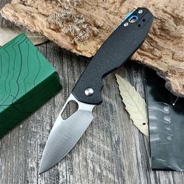 CR Piet 5390 Everyday Carry Folding Pocket Knife 8Cr13Mov Satin Blade GRN Handle Lightweight Outdoor Survival Hunting Knives For Men Women