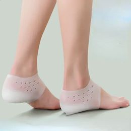 Invisible Height Increase Silicone Socks Gel Heel Pads Orthopaedic Arch Support Cushion Soles Insole Foot Massage Unisex Pad 240318