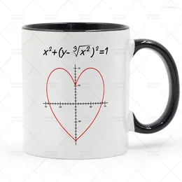 Mugs Love Heart Equation Math Mug Ceramic Cup Gifts 11oz