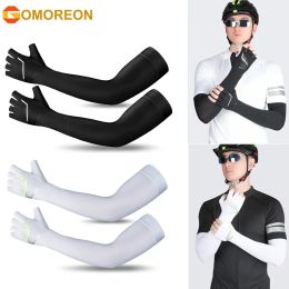 Gloves 1Pair Cool Men Women Arm Sleeve Gloves Running Cycling Sleeves Fishing Bike Sport Protective Arm Warmers UV Protection Cover