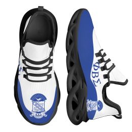 Flats INSTANTARTS Phi Beta Sigma Blue Design Women Mesh Sneakers Casual Cushion Sports Tennis Lightweight Walking Shoes Zapatos 2023