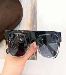 0847 Black Crystal Grey Rectangular Sunglasses for Women Men Fashion Sun Shades Gafas de sol UV400 Protection Eyewear with box9091950