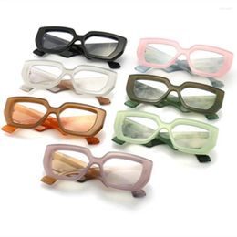 Sunglasses Fashion Square Women Glasses Frame Clear Lens Eyewear Men Optical Anti Blue Light Shades UV400 Eyeglasses For