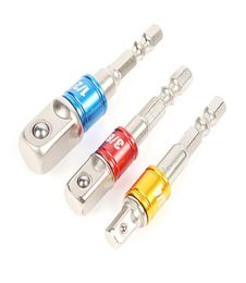 3pcs Colourful DIY Hex Shank Drive Power Drill Bit Socket Wrench Adapter Electric Screwdriver Handle Extension Bit Adaptor Set3041537