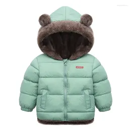 Down Coat Autumn Winter Parkas Kids Jacket Boys Thick Fleece Velvet Clothing Children Warm Baby Toddler Girl Clothes Infant Overcoat