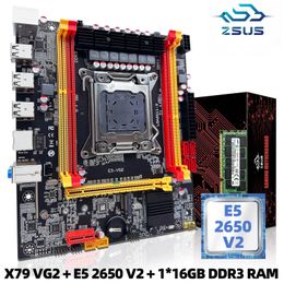 ZSUS X79 VG2 Motherboard LGA 2011 Slot Support Intel Xeon V1 V2 CPU Processor DDR3 RAM Desktop Memory M.2 NVME SATA 2.0 240307