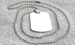 100setslot Stainless Steel Army Dog Tags with 24quot Bead Chains Together by DHL Whole2136884