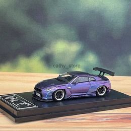 Diecast Model Cars 1 64 GTR35 Chameleon Pandem rocket rabbit alloy car modelL2403