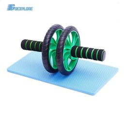 RMuscle Exercise Equipment Home Fitness Equipment Double Wheel Abdominal Power Wheel Gym Roller Trainer Training 240220