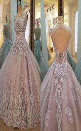 Real Pictures Jewel Neck Sleeveless Appliqued Lace 3D Floral Quinceanera Dresses Lace up Plus Size Sweet 16 Evening Gowns BC21496219128