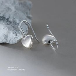 Dangle Earrings LAVIFAM 925 Sterling Silver Ear Hooks Sweet Love Brushed For Women Girl Simple Temperament Charm Jewellery