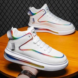 HBP Non-Brand High cut fashion hot sale colorful white black color outdoor street walking running sneakers casual men sport shoes