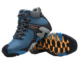 Boots Mens Climbing Shoes Non Slip Winter Snow Boots Running Sneakers Waterproof PU Walking Sneakers High Top for Hiking Climbing