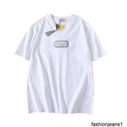 Verified version, correct version, luxury fashion brand, silver embroidered summer short sleeved T-shirt, versatile for men and women, brick cabinet quality {category}