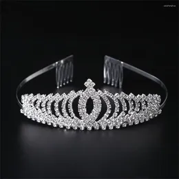 Hair Accessories Quality Fashion Girl With Comb Clasp Bride Headdress Headwear Hoop Headband Princess Diamond Crown