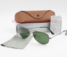 High quality New 10pcs Arrival Designer Pilot Sunglasses Men Women Outdoorsman Sun Glasses Eyewear 58mm 62mm Glass Lenses With Bro9765026