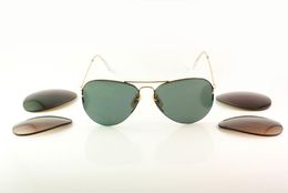 New Style 3460 Sunglasses Mens Fashion High Quality Pilot Flip Out Gold Frames Eyewear Ladys Designer Green Lens Glasses 59mm9185076