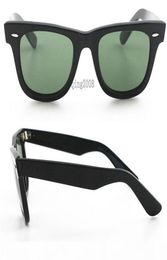 Top Quality Western Style Txrppr Sunglasses Men Classic Angle Black Plank Frame 50mm UV400 sunglasses With Brown Box4820219