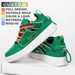 HBP Non-Brand New Fashion Mens Two Tone Patchwork Flats Causal Board Shoes Rock Punk Loafers Sport Walking Sneakers Zapatillas Hombre