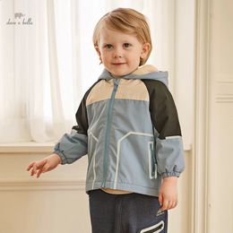 Dave Bella Children Girls Boy's Autumn Winter Fashion Casual mångsidiga jackor Overcoat Tops Outdoor Sport DB4237527 240304
