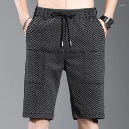 Men's Shorts Sports Printing Straight Pattern Loose Type Summer Elastic Waist Drawstring Casual Jogging Pants For Male