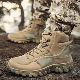 Walking Shoes Outdoor Boots For Men Swat Tactical Waterproof Military Original Ankle Plus Size Non-slip Hiking Sneakers