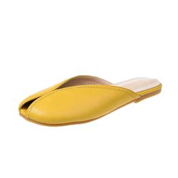 HBP Non-Brand Mules for Women Stylish Slip on Flats Closed Toe Mule Shoes Backless Sliding Slippers for Daily Wear Outdoor