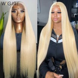 Synthetic Wigs Wigirl 613 HD 13x6 Lace Frontal Wig Honey Blonde Straight 250% 13x4 Lace Front Human Hair Wigs 5x5 Lace Closure Wig For Women 240329