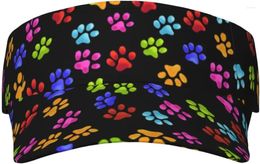 Berets Colourful Dog Print Sun Visor Hats Cap Visors For Women And Men Sport Beach Tennis Golf Running