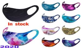 in stock face mask designer adult starry sky flame camo printing disposable fashion facemask ear hanging dust mouth masks6327237