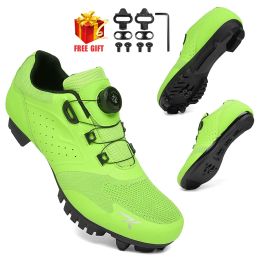 Shoes Men Breathable MTB Cleat Shoes SelfLocking Racing Road Bike SPD Shoes Ultralight Bicycle Sneakers Large Size Cycling Shoes