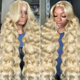 Melodie HD 250% 613 Blonde 13x6 Lace Front Human Hair Wigs Body Wave 40 Inches 13x4 Lace Frontal Wig 5X5 Glueless Baby Hair