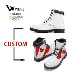 HBP Non-Brand Custom Boot Makers Camp Sublimation Christmas Designs Team USA Winter Boots Custom Printed Sneaker Boots