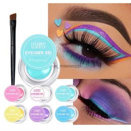 Eye Shadow Colourful Eyeliner Gel Quick Dry Long Lasting Eye Liner Cream with Brush Eyes Makeup Waterproof Anti-sweat Cosmetics MaquillajeL2403