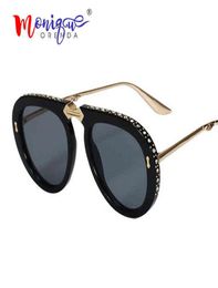 Sunglasses Vintage folding pilot sunglasses women luxury crystal brand oversize clear eyeglasses sun glasses men shades de sol T2208312841300