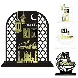 Party Decoration 2024 Acrylic Ramadan Countdown Calendar Arabic Desktop Ornament Advent Eid Office Decor