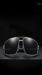 Retro Men039s Polarised Sunglasses Small Frame Metal Glasses Black Grey Outdoor Driving Shadow Uv40017864917