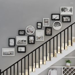 Frames Po Frame Stairs On The Wall Corridor 15 Piece Set Hanging Pictures Modern Decorative Paintings Decals For Home Art